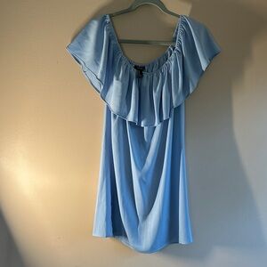 Forever 21 Light Blue Ruffle Mini Dress